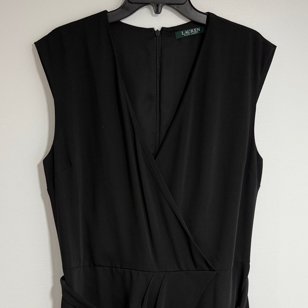 LAUREN Ralph Lauren Black Sleeveless Jumpsuit Size 12 - Picture 3 of 12